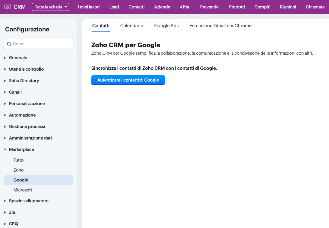 Massimizza la Tua Efficienza: Integra Zoho CRM con Google per un Flusso di Lavoro Perfetto